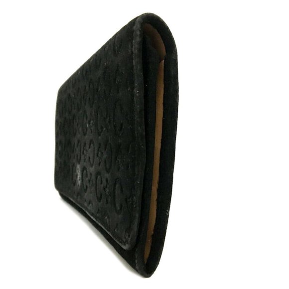 CELINE C Macadam Suede Leather Long Bifold Wallet - Picture 2 of 8